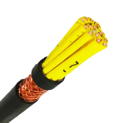 Copper conductor,PVC insulated and sheathed,copper braid screening control cable