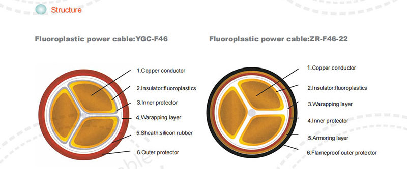 0.6/1kV Fluoroplastics Insulated Power Cables Structure.jpg