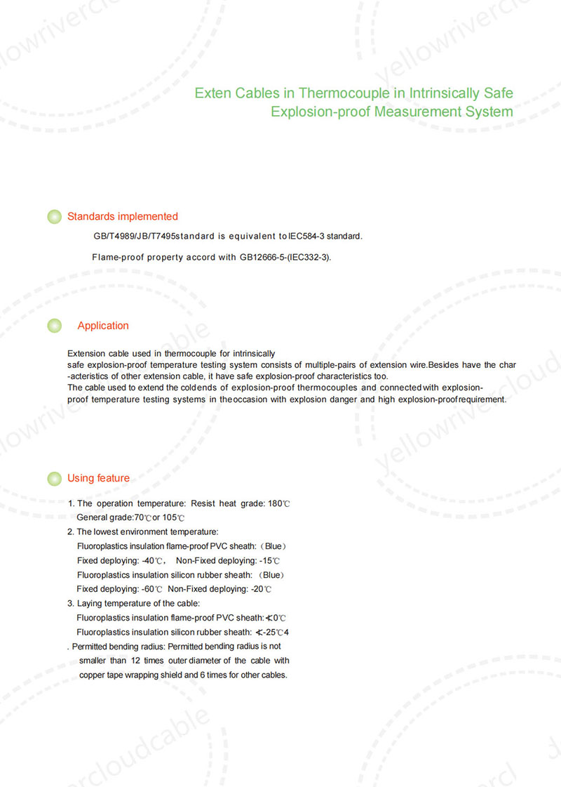 Exten Cables in Thermocouple in Intrinsically Safe Explosion-proof Measurement System 2