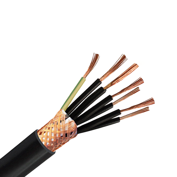 Copper conductor,PVC insulated and sheathed,copper braid screening  flexible control cable